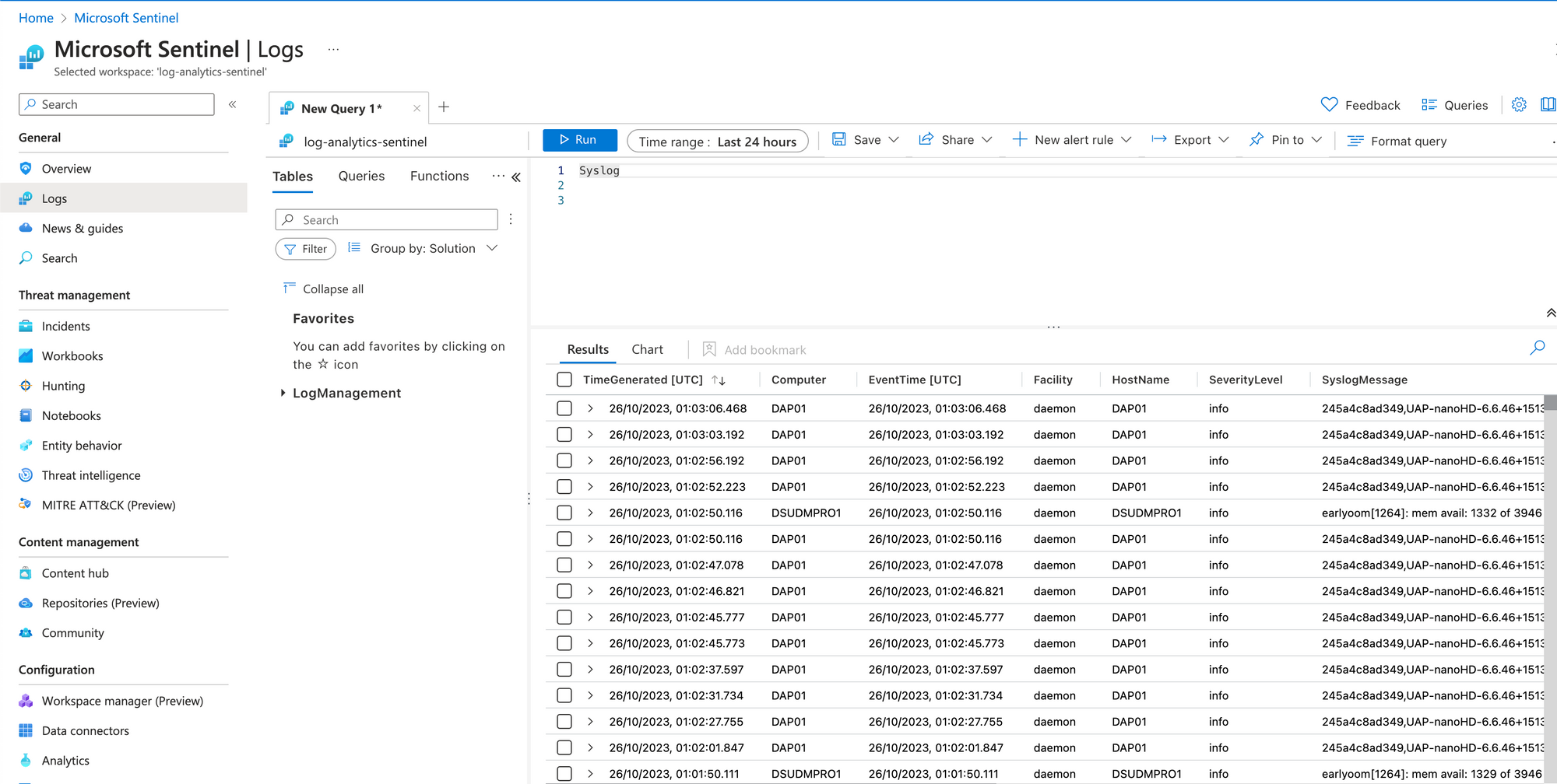 Creating and onboarding a Syslog Forwarder into Sentinel (Azure VM) (Easy)